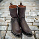 CUADRA Bota vaquera urbana con cremallera tejida y grabado láser de bovino para hombre CU939