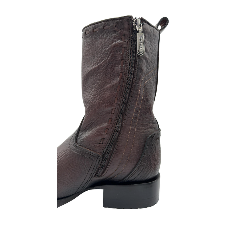 CUADRA Men's Urban Engraved Bovine Laser & Woven Zipper Western Boot CU939