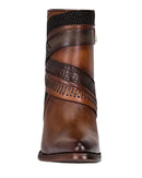CUADRA Women's Ankle Engraved Bovine Leather Bootie CU619