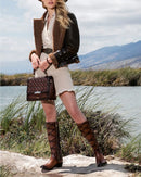 CUADRA Women's Engraved Western Belt BC245