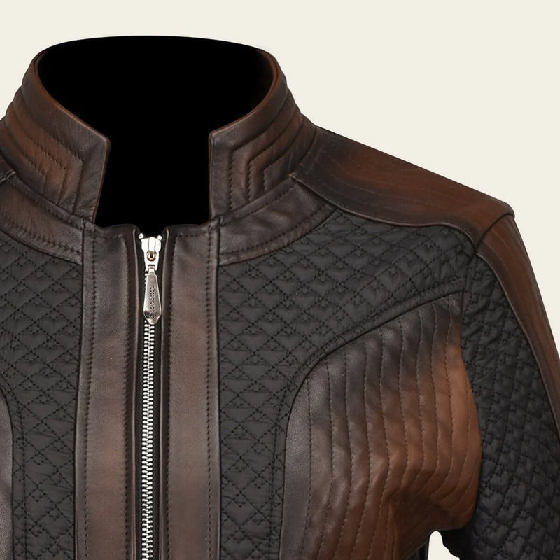 Chaqueta de piel de cordero auténtica para mujer CUADRA JC245