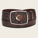 CUADRA Men's Genuine Bovine Leather Belt , Chestnut