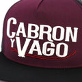 EL VIEJON Cabron Y Vago Maroon/Black Flat Visor Hat