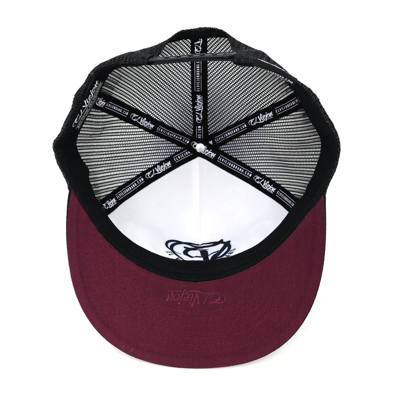 EL VIEJON Cabron Y Vago Maroon/Black Flat Visor Hat