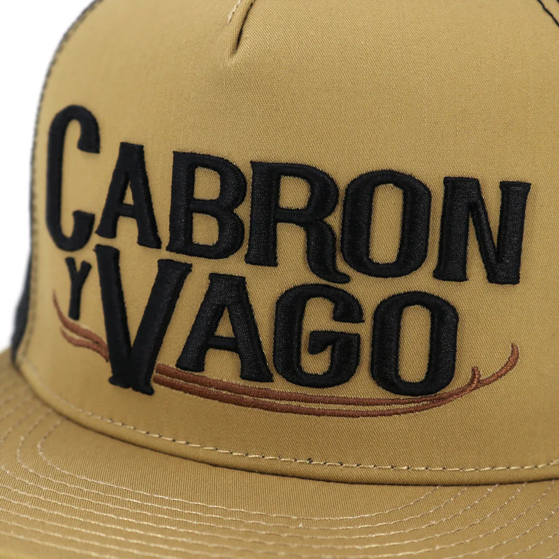 EL VIEJON Cabron Y Vago Mocha/Black Flat Visor Hat
