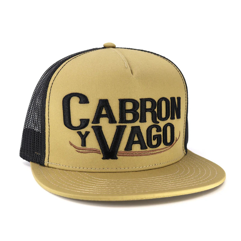 EL VIEJON Cabron Y Vago Mocha/Black Flat Visor Hat