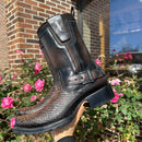 CUADRA Men's Genuine Python Leather, Black