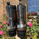 CUADRA Men's Genuine Python Leather, Black