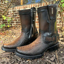 CUADRA Men's Genuine Python Leather, Black