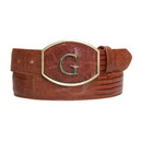 EL GENERAL Men's Lizard Leather Western Belt CLZ03