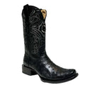 EL GENERAL Men’s Genuine Ostrich Western Boot, Black