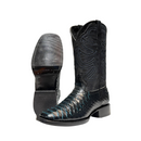 EL GENERAL Men's Rodeo Leather Python Print , Black