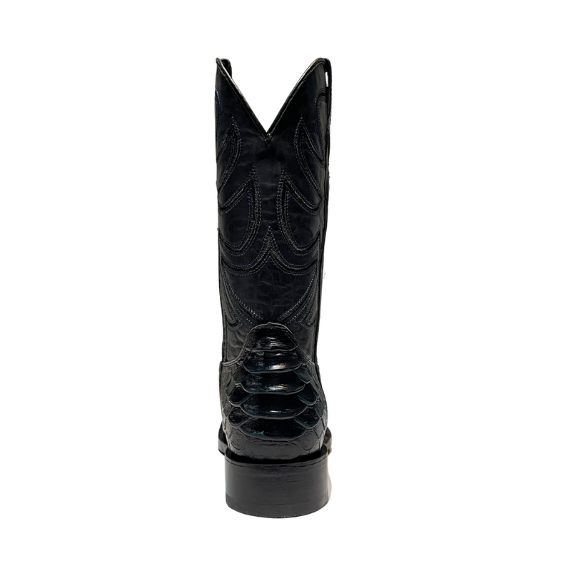 EL GENERAL Men's Rodeo Leather Python Print , Black