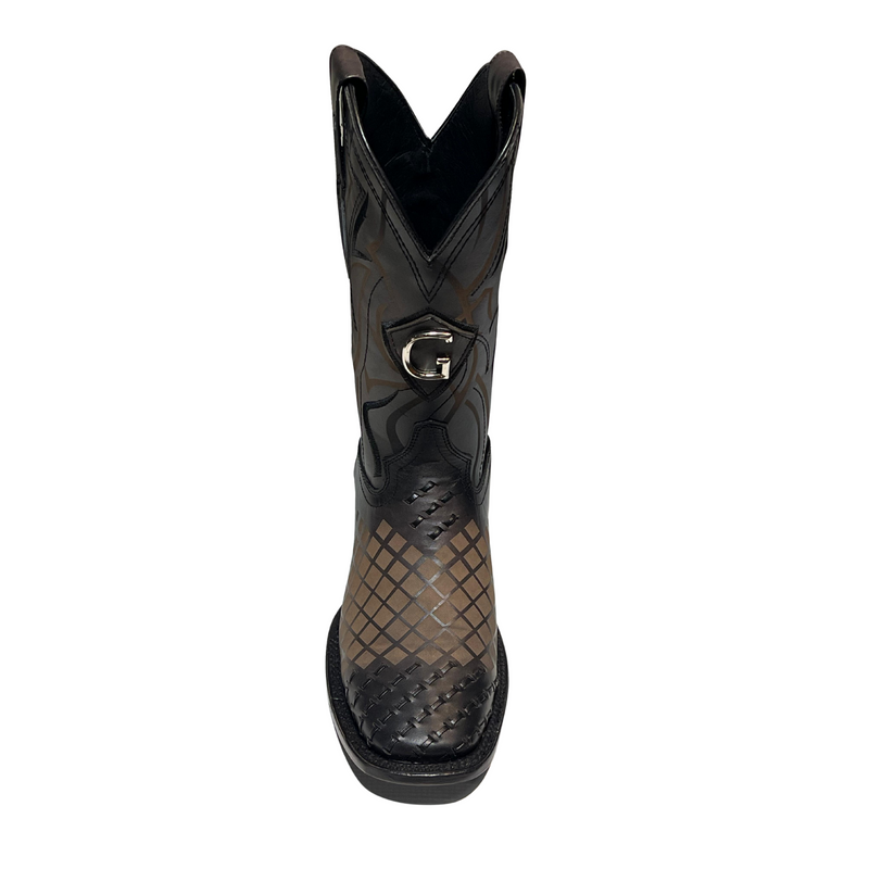 EL GENERAL Men's Rodeo Leather Western Boots, Gris