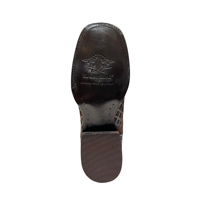 EL GENERAL Men's Rodeo Leather Western Boots, Tabaco