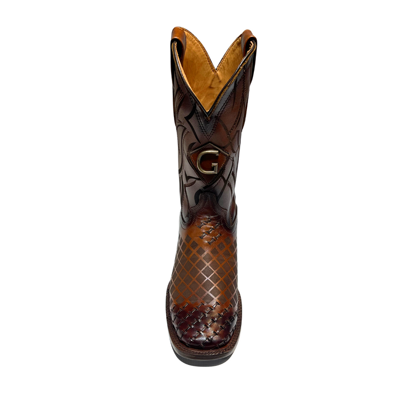 EL GENERAL Men's Rodeo Leather Western Boots, Tabaco