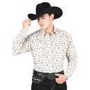 EL GENERAL  Men’s Horseshoe & Horse Print Long Sleeve Western Shirt