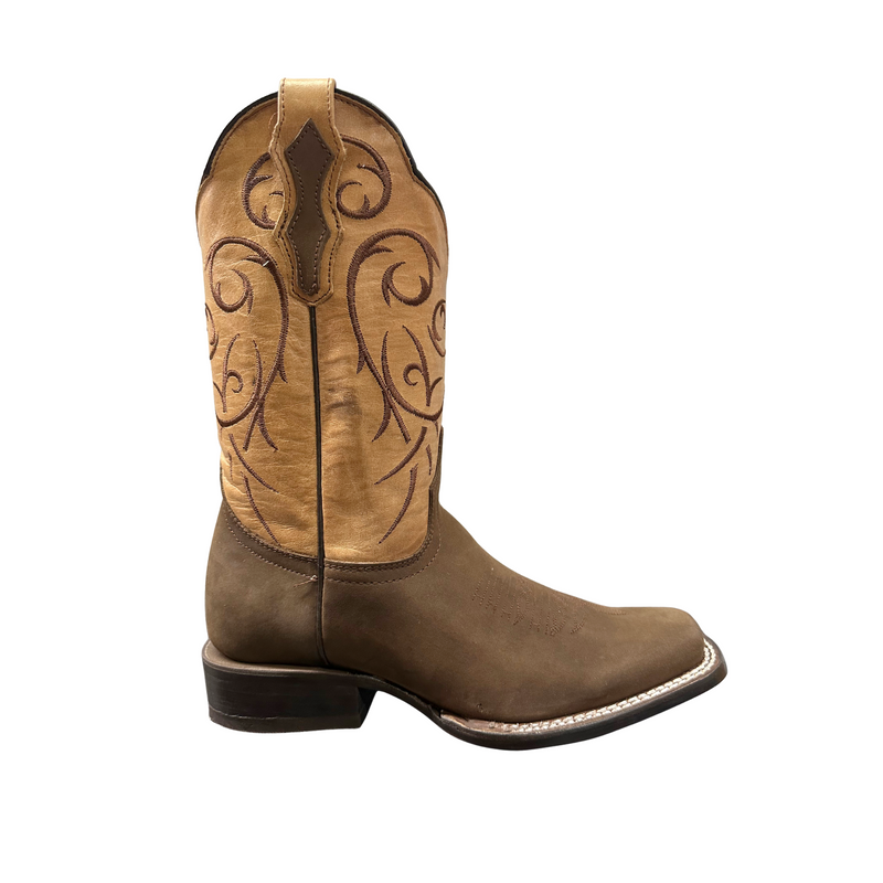 EL SENOR DE LOS CIELOS Men's Rodeo Square Toe Western Boot, Brown