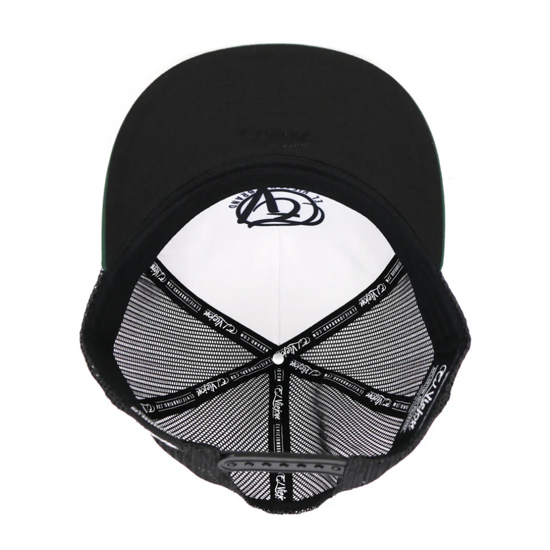EL VIEJON Men's San Judas Flat Visor Hat, Black