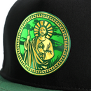 EL VIEJON Men's San Judas Flat Visor Cap, Black