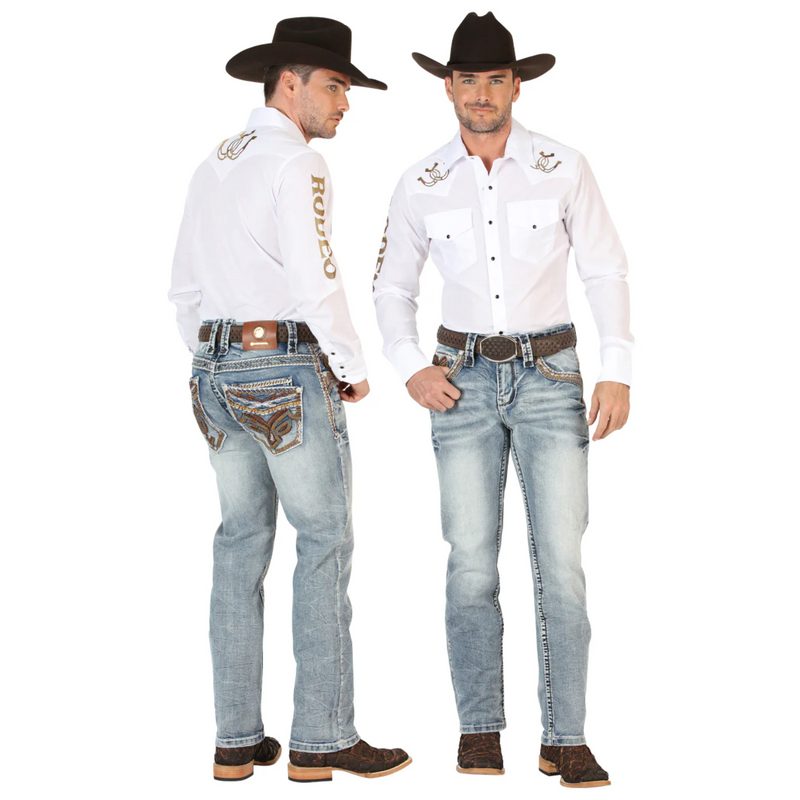 EL CENTENARIO Jeans de mezclilla premium con corte de bota para hombre