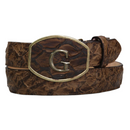 Cinturón vaquero de piel con diseño de pez monstruo exótico para hombre EL GENERAL CPE02