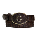 EL GENERAL Men's Exotic Caiman Leather Western Belt 45294