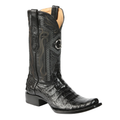 EL GENERAL Men’s Genuine Caiman Belly Western Boot, Black