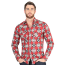 Camisa de hombre EL SENOR DE LOS CIELOS con estampados geométricos aztecas, manga larga, estilo occidental