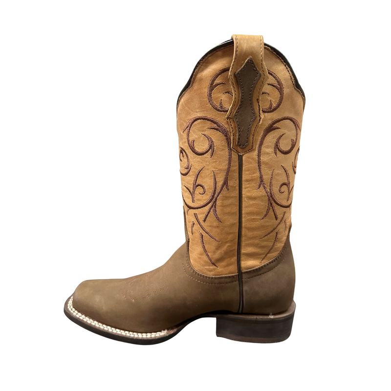 EL SENOR DE LOS CIELOS Men's Rodeo Square Toe Western Boot, Brown