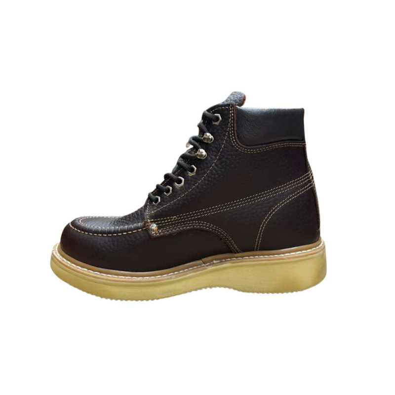 ESTABLO Men's Moc Toe Work Boot , Shedron