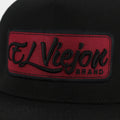 EL VIEJON EVPatch Black (Maroon Patch) Flat Visor Hat