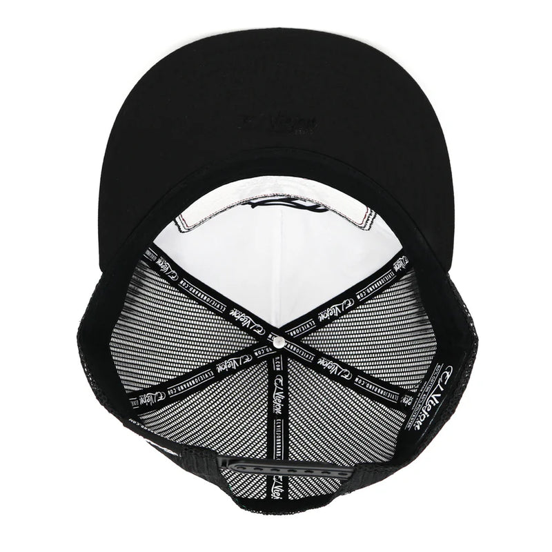 EL VIEJON EVPatch Black (Maroon Patch) Flat Visor Hat