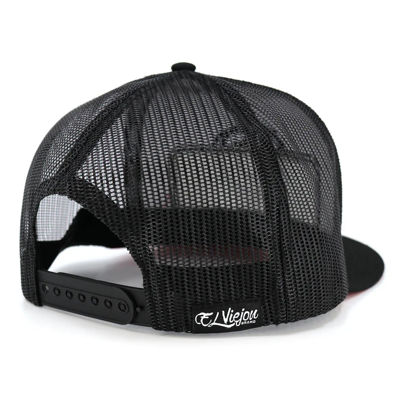 EL VIEJON EVPatch Black (Maroon Patch) Flat Visor Hat