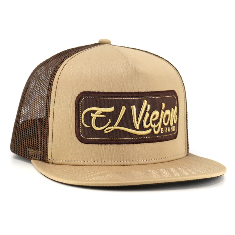 EL VIEJON EVPatch Khaki/Brown Flat Visor Hat