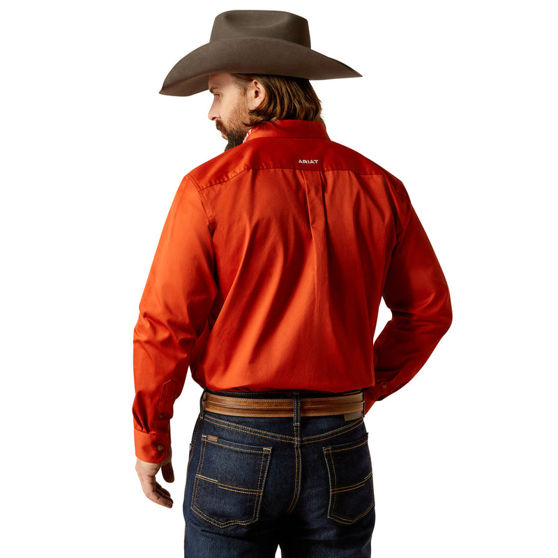ARIAT Men's Team Logo Twill Ls Shirt 10052823