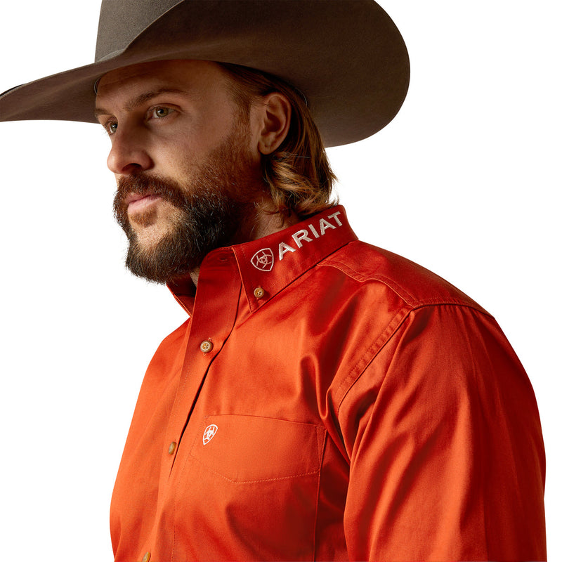 ARIAT Men's Team Logo Twill Ls Shirt 10052823
