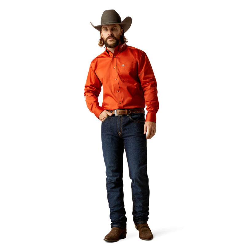 ARIAT Men's Team Logo Twill Ls Shirt 10052823