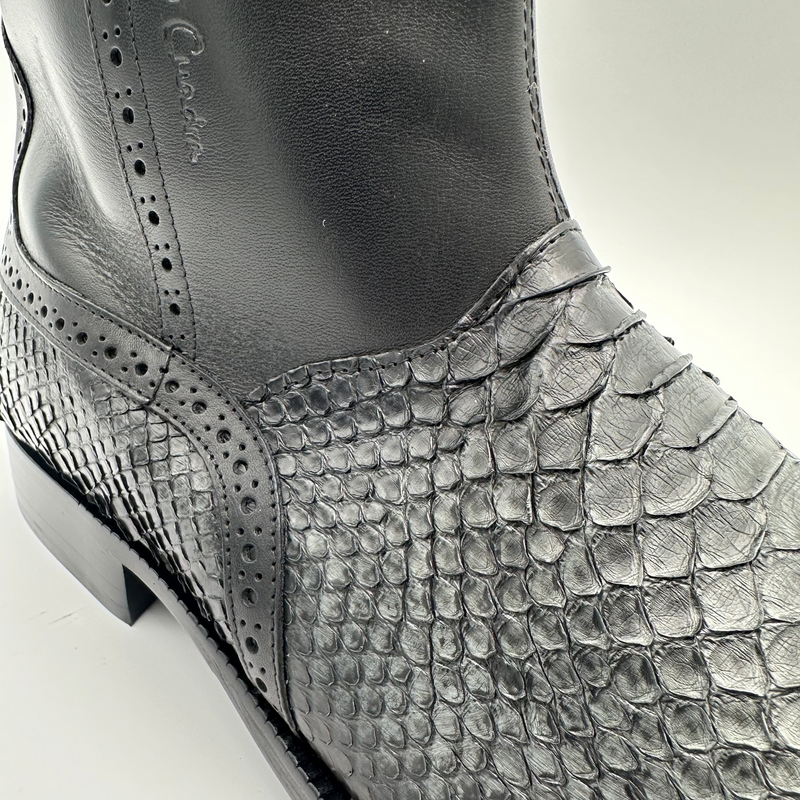 CUADRA Men's Franco Cuadra Grey Python R/ Black Cowhide Boot FC880