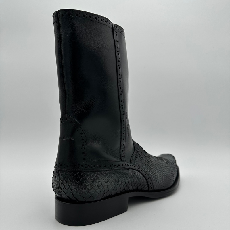 CUADRA Men's Franco Cuadra Grey Python R/ Black Cowhide Boot FC880