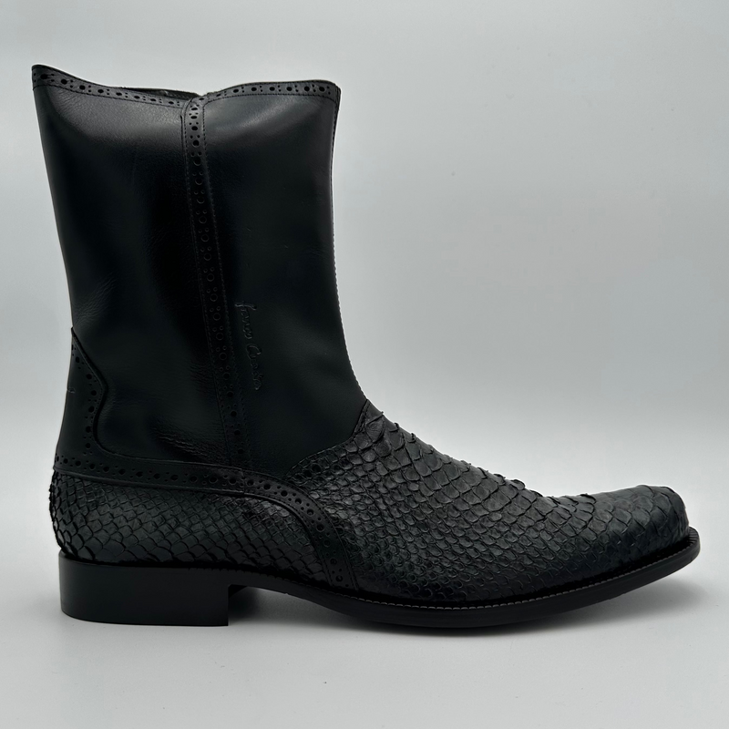 CUADRA Men's Franco Cuadra Grey Python R/ Black Cowhide Boot FC880