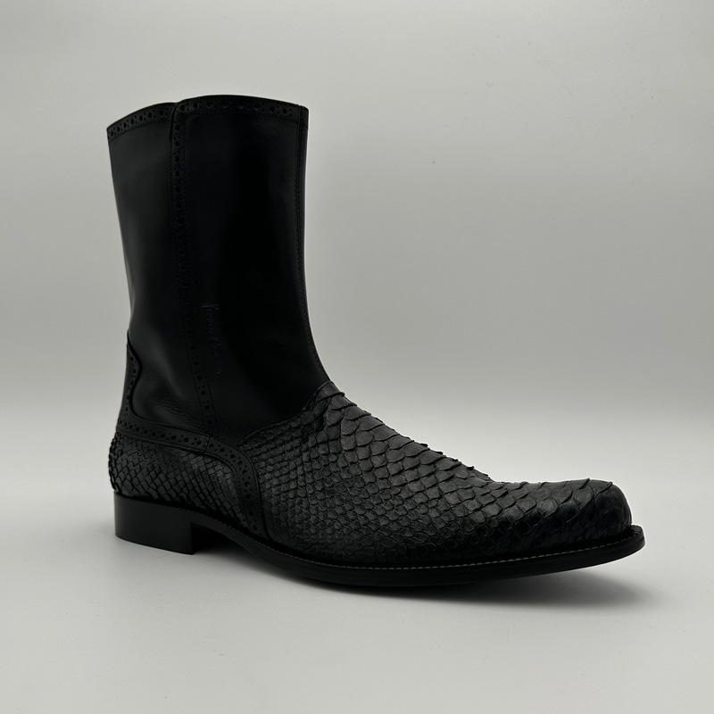 CUADRA Men's Franco Cuadra Grey Python R/ Black Cowhide Boot FC880