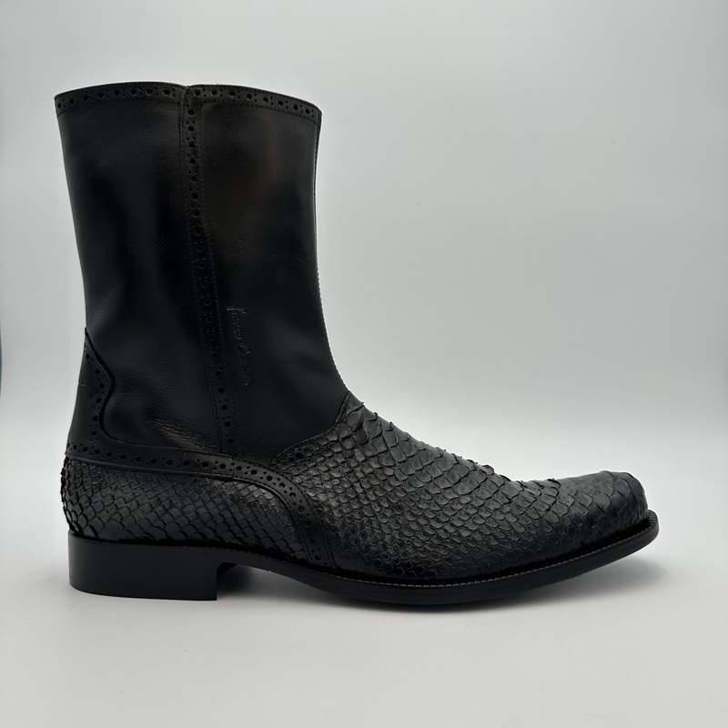 CUADRA Men's Franco Cuadra Grey Python R/ Black Cowhide Boot FC880