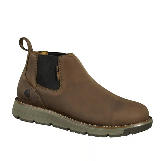 CARHARTT Men's Millbrook Water Resistant Romeo Steel Toe Wedge Work Boot, 4 Inch, Brown