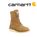 CARHARTT Women's Wedge Fold Down Winter Boot 8 Inch Waterproof Insulated Soft Toe  Work Boot FW8069