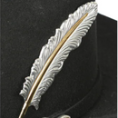 EL GENERAL Two-Tone Metal Hat Feather 45003