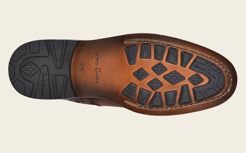 CUADRA Men's Engraved Hand-Painted Leather Chelsea Boots By Franco Cuadra FC630