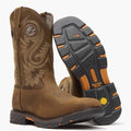 GEORGIA BOOT Men's CARBO-TEC FLX Soft Toe Waterproof  Work Boot, Brown