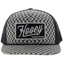 HOOEY Lakota Logo Patch 5-Panel Trucker Cap, Grey