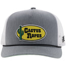 HOOEY Cactus Rope Patch Trucker Cap, Grey